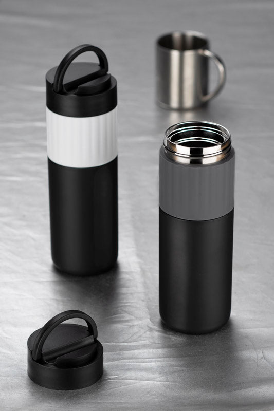 Vakuma pudele HOLDEN 500 ml melna ar pelēku