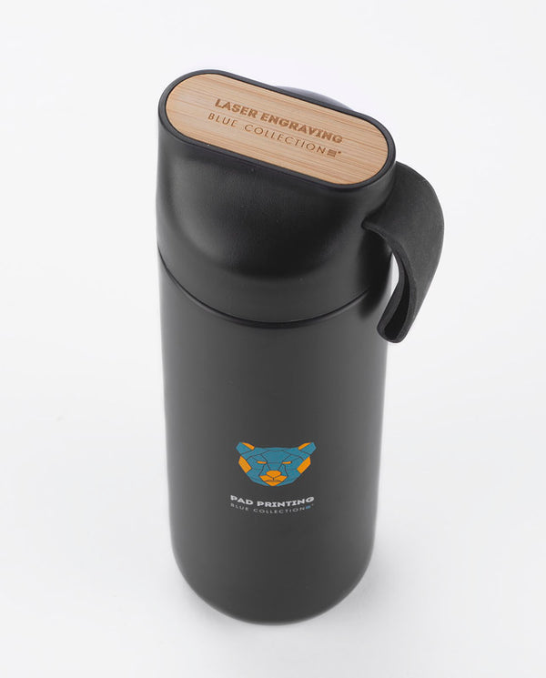 Ceļojumu termopudele ELSA 600 ml, melna
