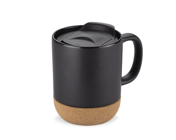 Krūze ar vāciņu melna SOFTEL 300 ml
