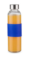 Stikla ūdens pudele GLASSI 510 ml ar zilu gumiju