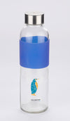 Stikla ūdens pudele GLASSI 510 ml ar zilu gumiju