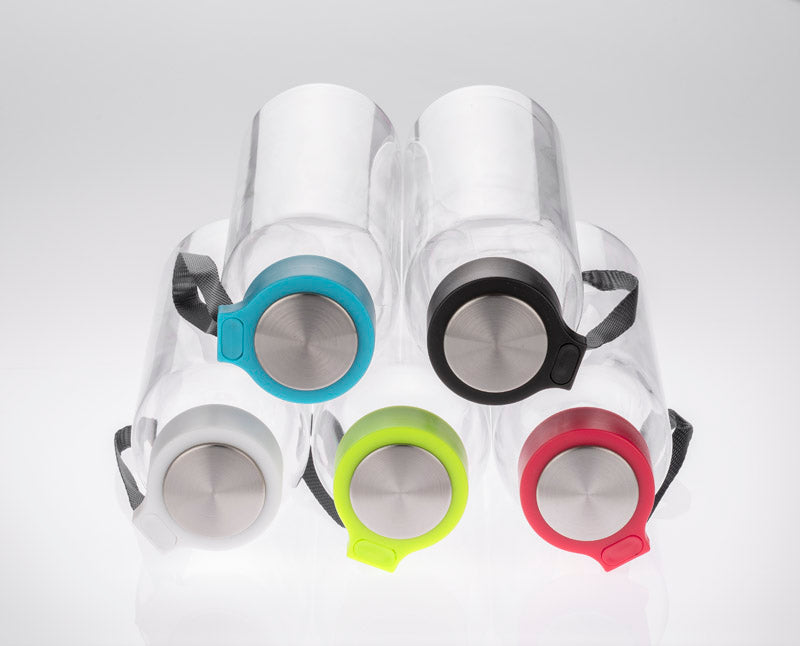 Ūdens pudele CLEAR 500 ml ar baltu vāciņu