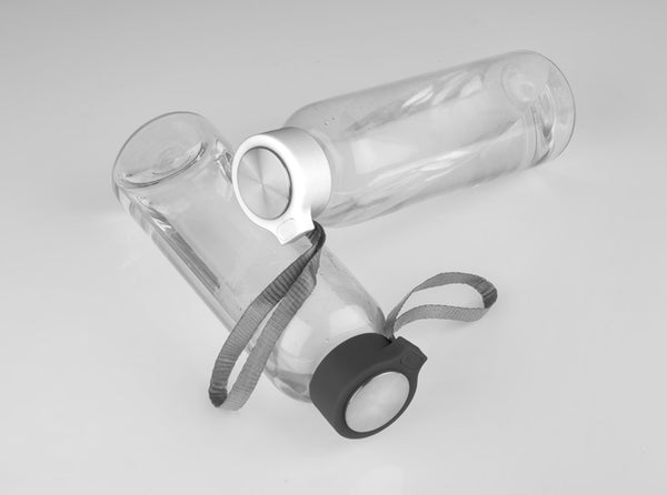 Ūdens pudele CLEAR 500 ml ar melnu vāciņu