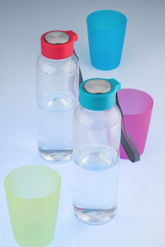 Ūdens pudele CLEAR 500 ml ar zilu vāciņu