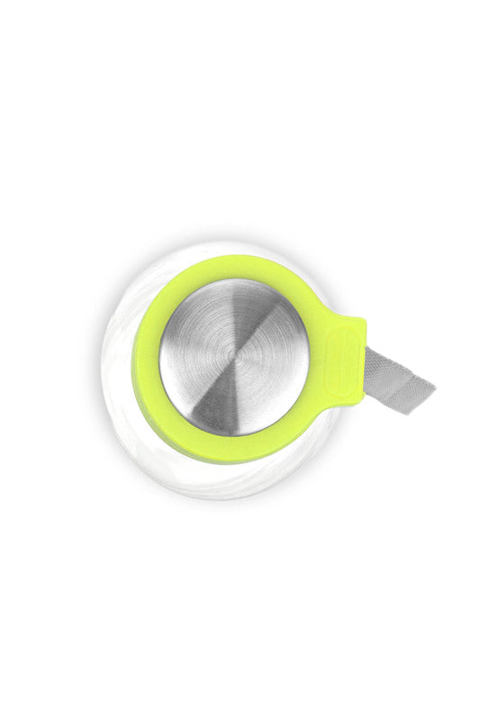 Ūdens ūdens pudele CLEAR 500 ml ar lime krāsas vāciņu