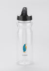 Ūdens pudele ar salmiņu un melnu vāciņu TRANCE 700 ml