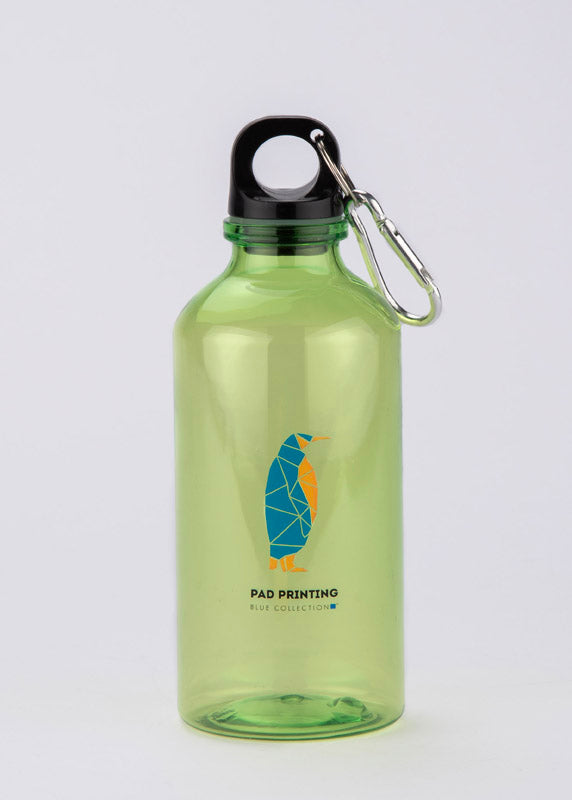 Pārstrādātas plastmasas ūdens pudele TINKA 400 ml, zaļa