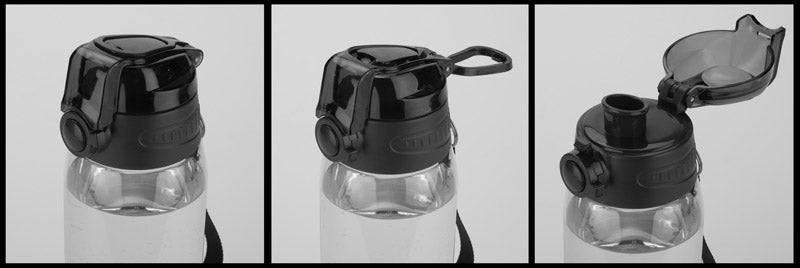 Ūdens pudele melna ar mērtrauku KOLTER 900 ml