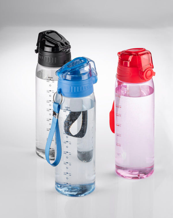 Ūdens pudele melna ar mērtrauku KOLTER 900 ml