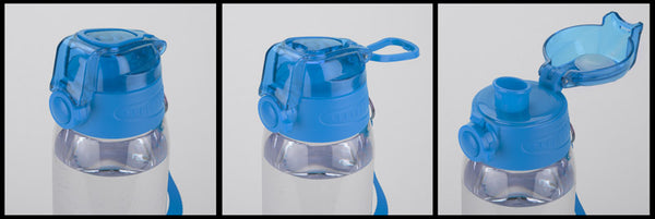 Ūdens pudele zila ar mērtrauku KOLTER 900 ml