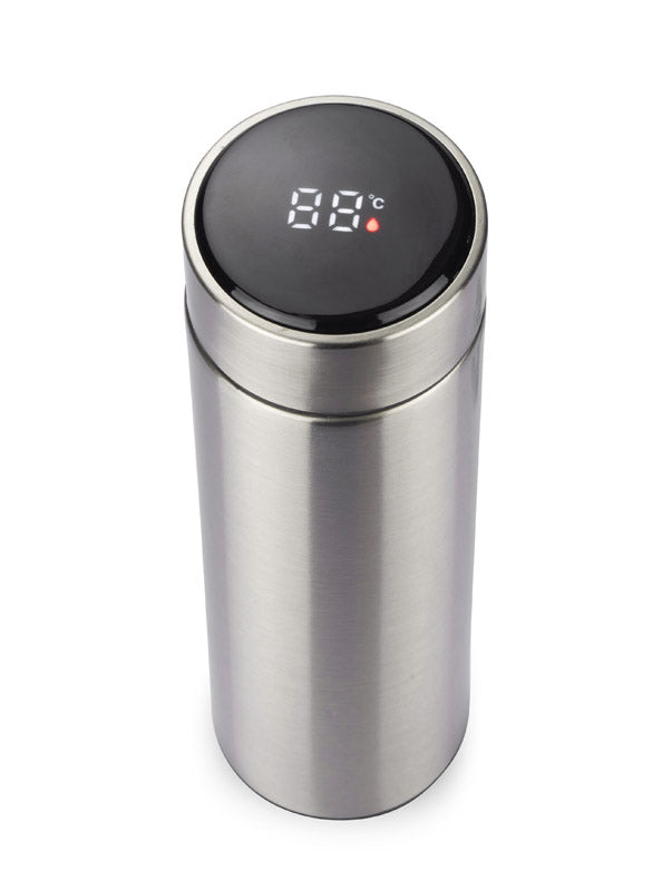 Termokrūze ar termometru LEDIKT 440 ml, sudraba