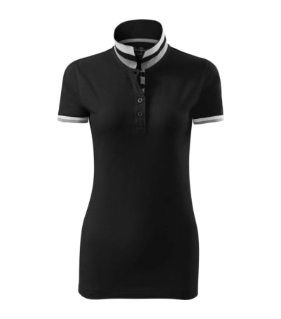 Sieviešu polo krekls COLLAR UP black