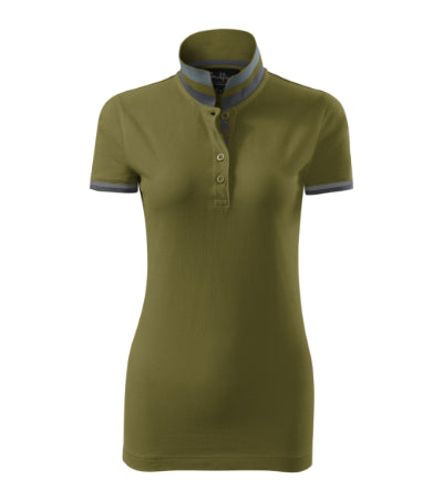 Sieviešu polo krekls COLLAR UP avocado green