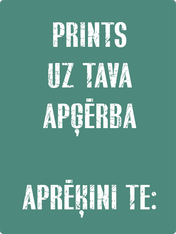 Apdruka uz tava apģērba
