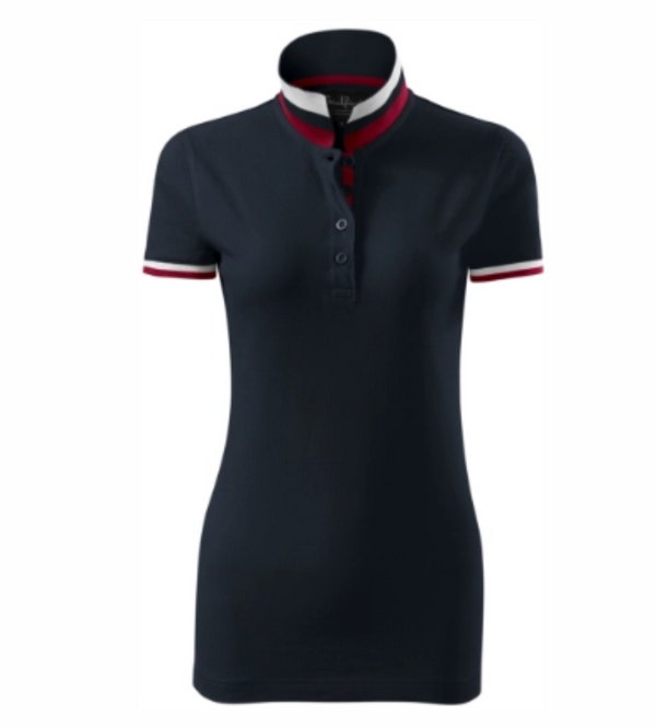 Sieviešu polo krekls COLLAR UP navy