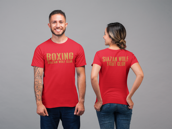 T-krekls Boxing sarkans kokvilnas