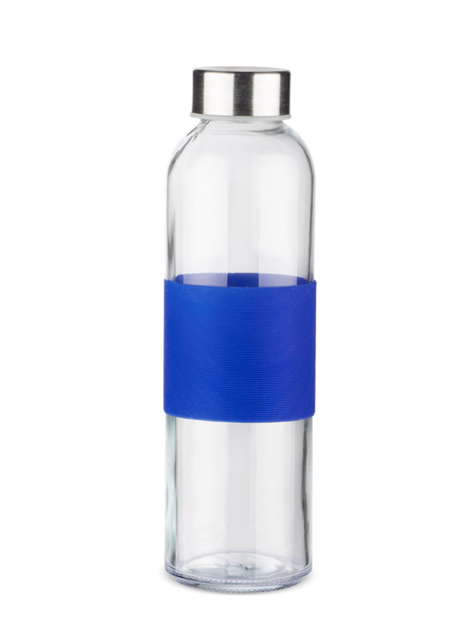 Stikla ūdens pudele GLASSI 510 ml ar zilu gumiju