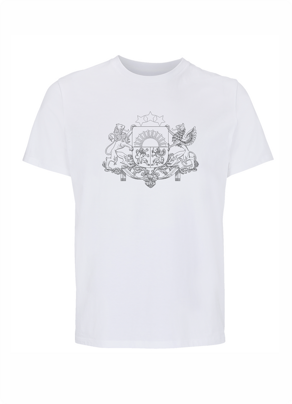 T-krekls ar Latvijas ģērboni balts