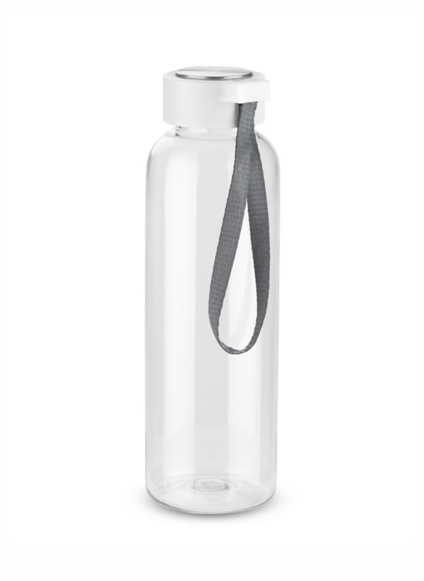 Ūdens pudele CLEAR 500 ml ar baltu vāciņu