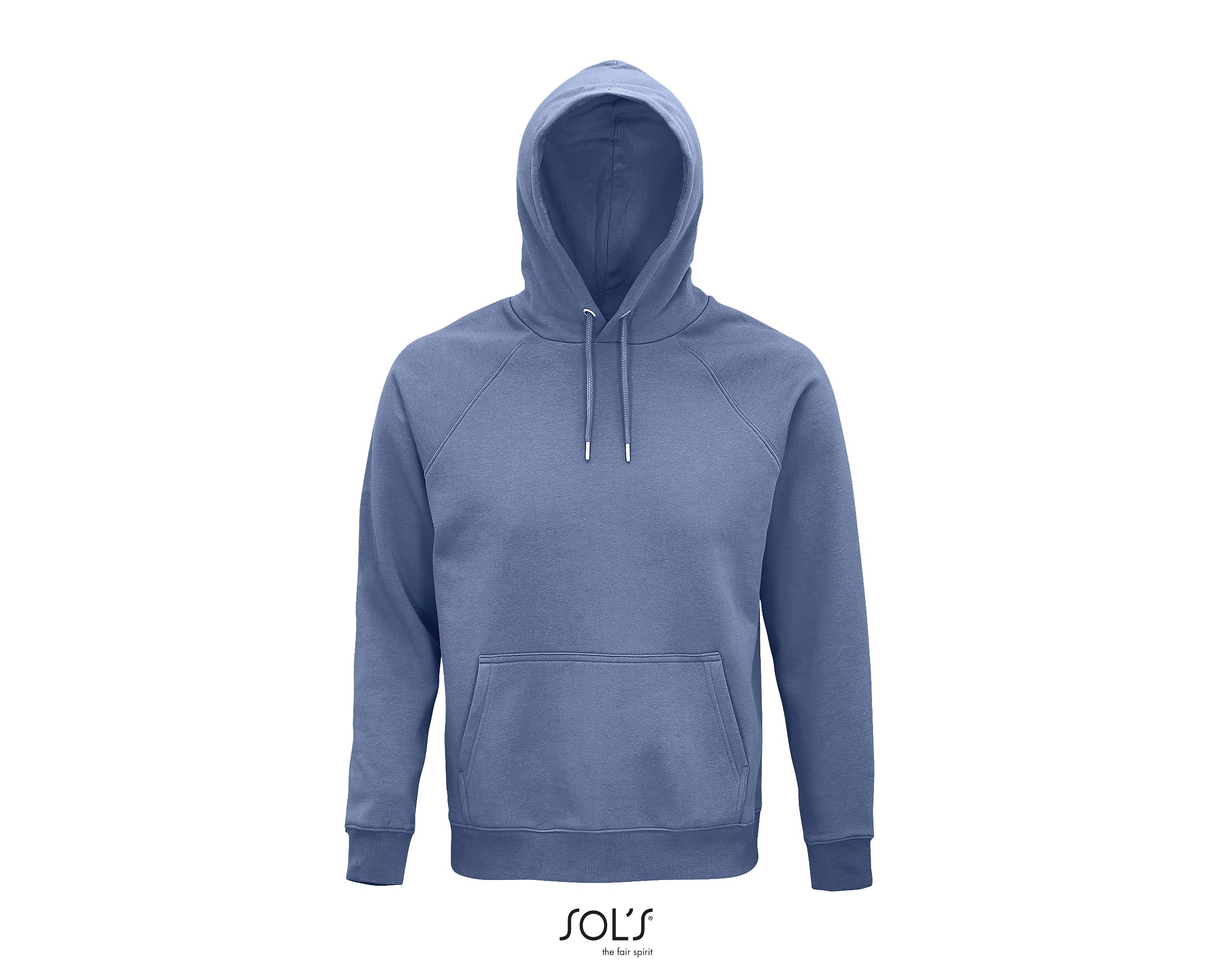 Hoodie unisex zilā krāsā - www.printworks.lv