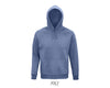 Hoodie unisex zilā krāsā - www.printworks.lv