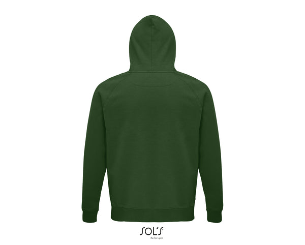 Hoodie unisex tumši zaļā krāsā - www.printworks.lv