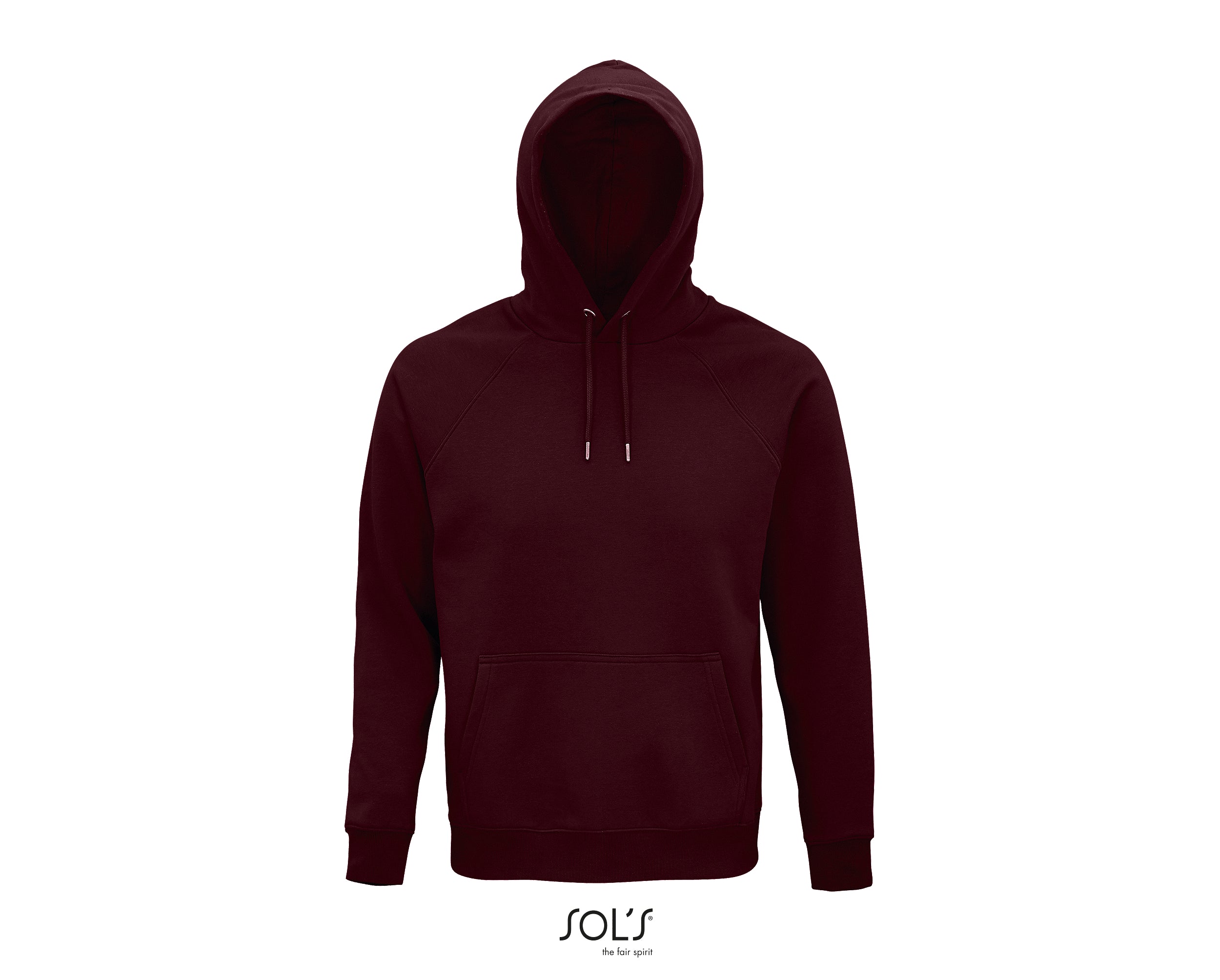 Hoodie unisex bordo krāsā - www.printworks.lv