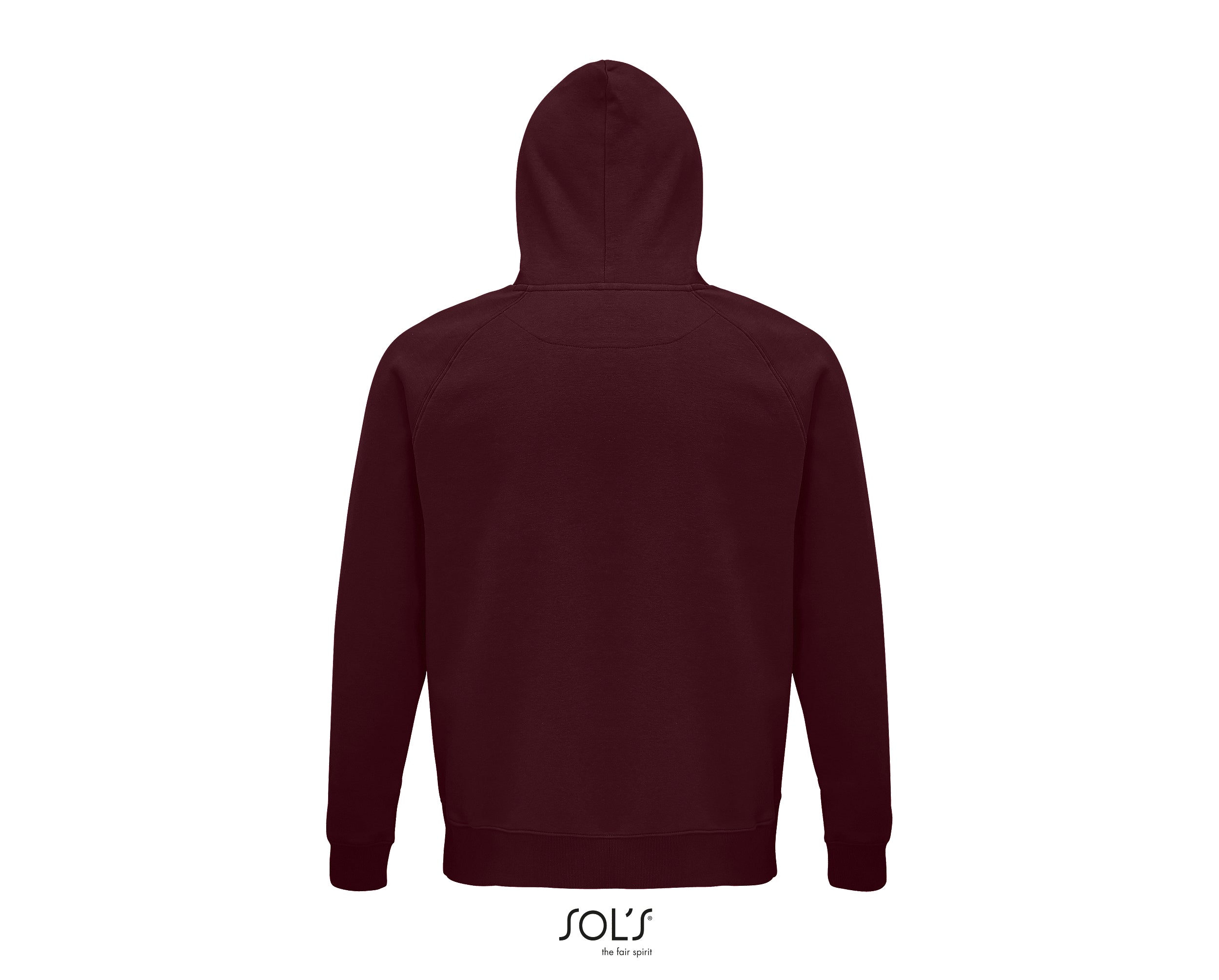 Hoodie unisex bordo krāsā - www.printworks.lv