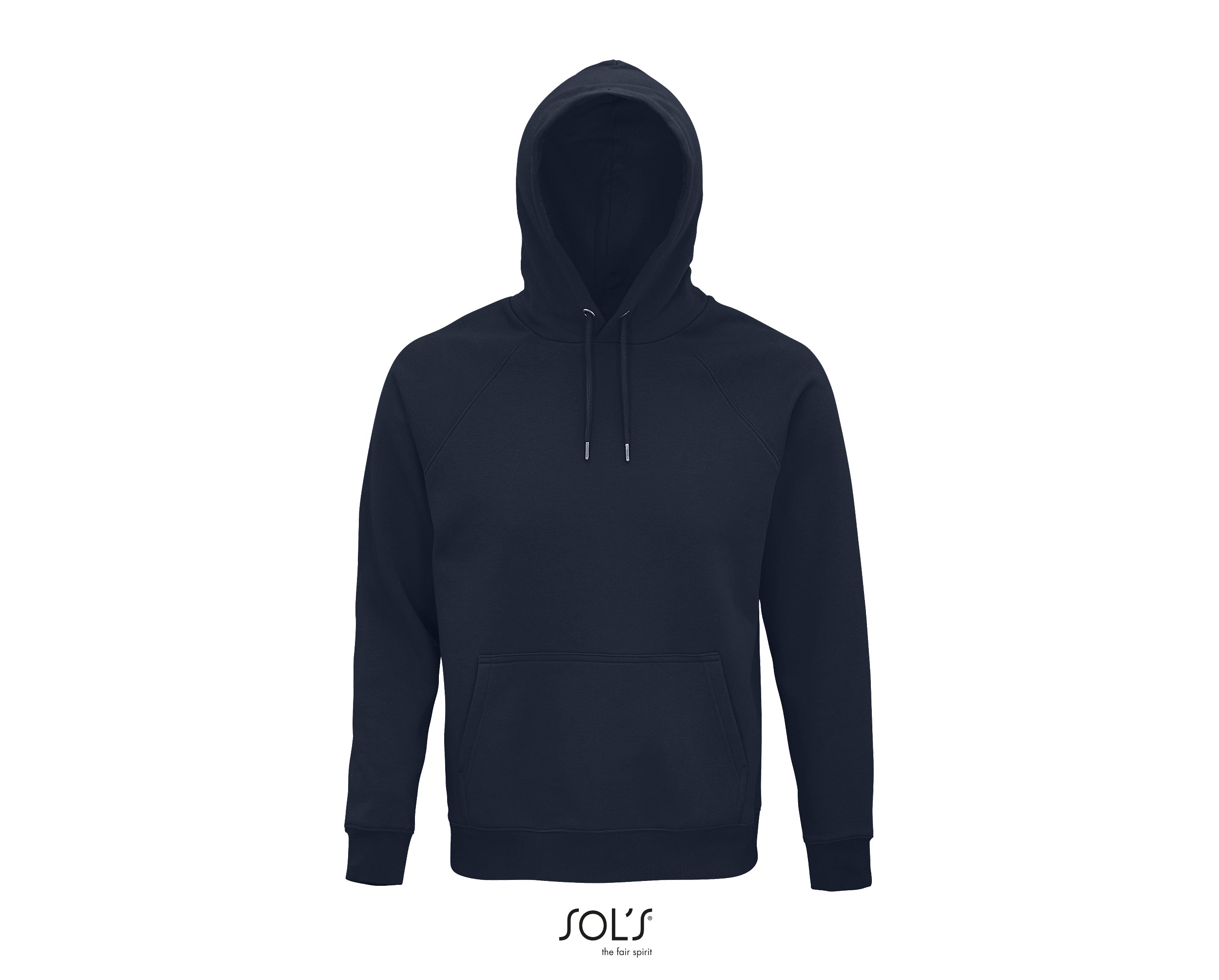 Hoodie unisex tumši zilā krāsā - www.printworks.lv
