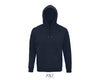 Hoodie unisex tumši zilā krāsā - www.printworks.lv