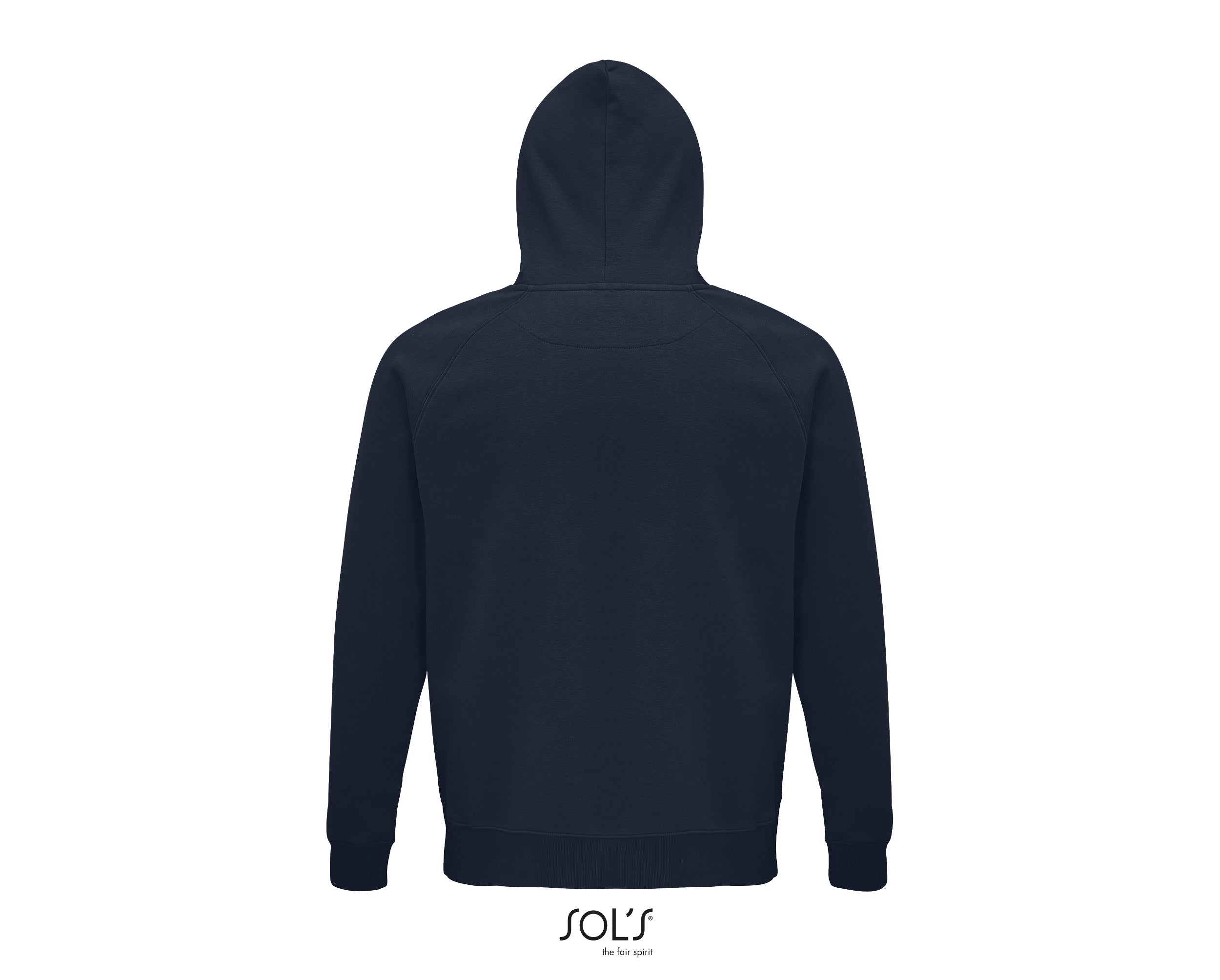 Hoodie unisex tumši zilā krāsā - www.printworks.lv