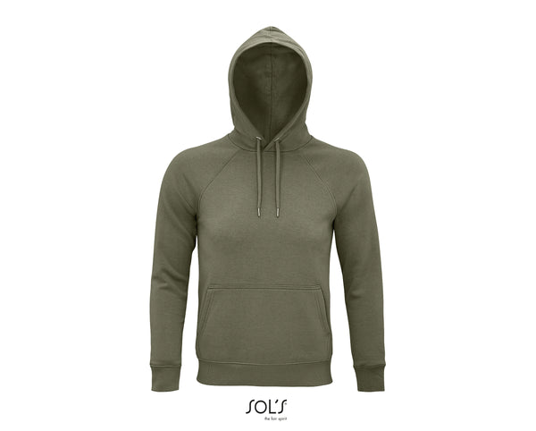 Hoodie unisex haki krāsā - www.printworks.lv