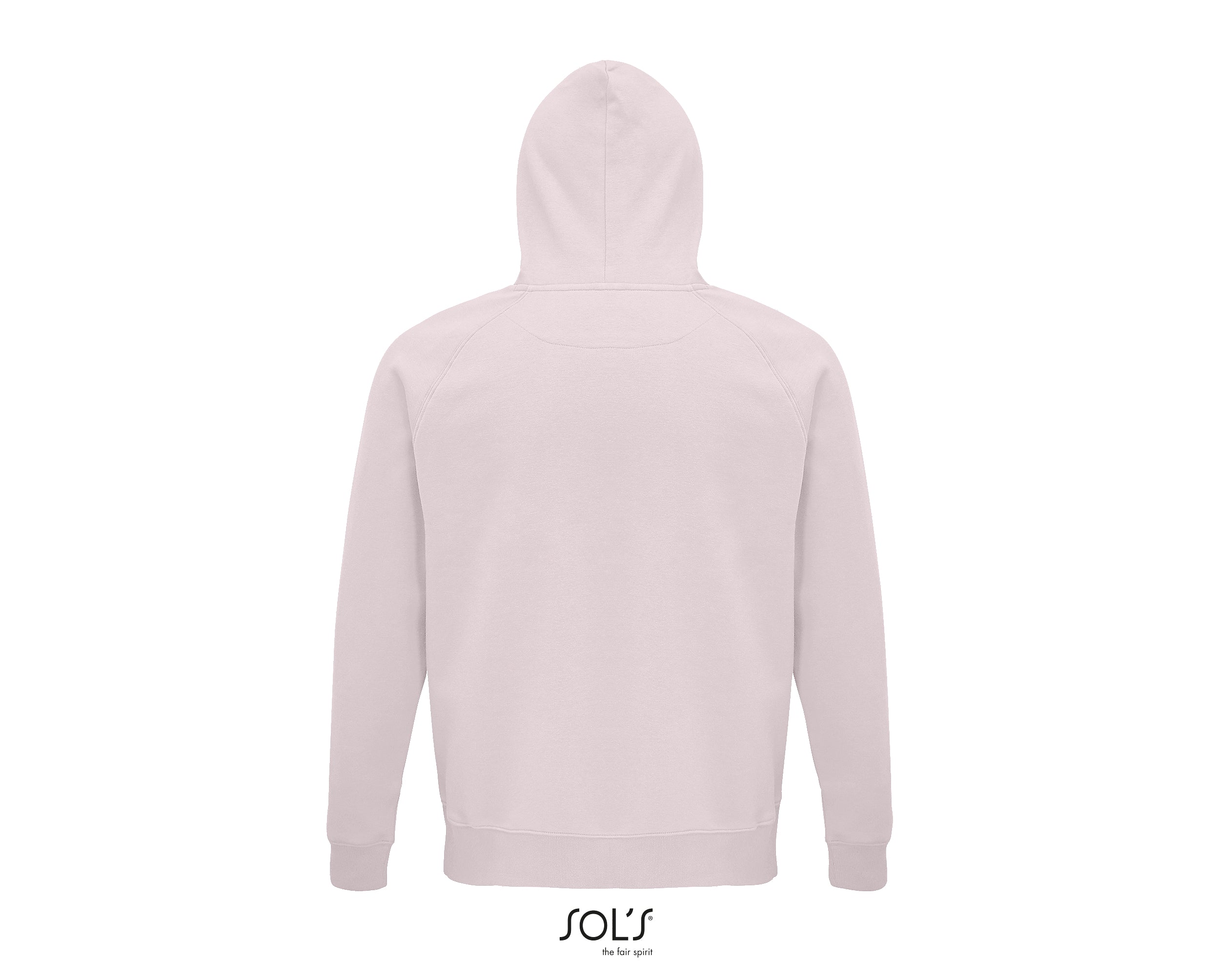 Hoodie unisex gaiši roza krāsā - www.printworks.lv
