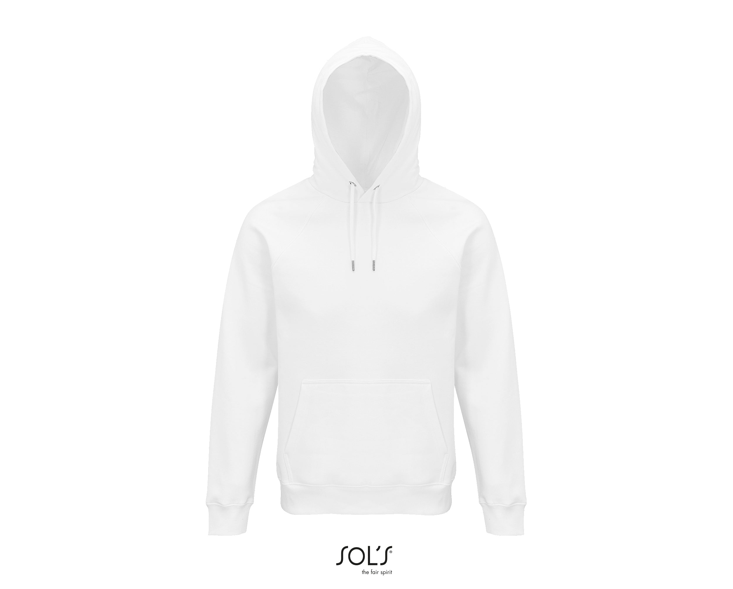 Hoodie unisex baltā krāsā - www.printworks.lv
