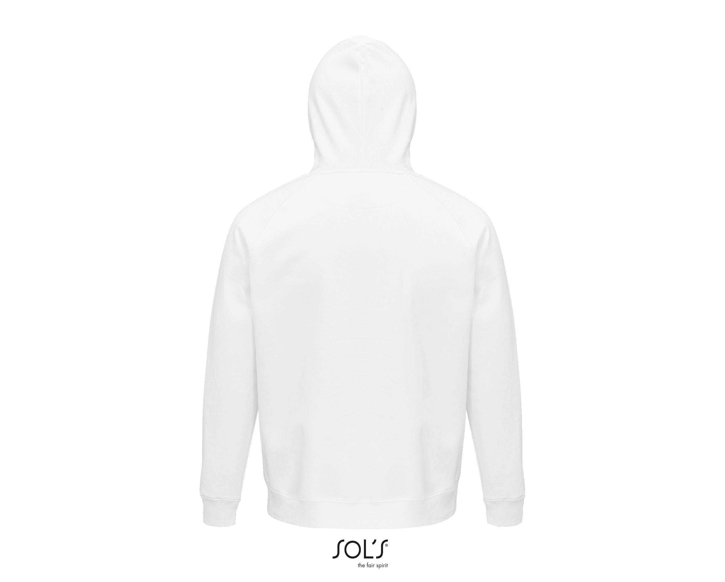 Hoodie unisex baltā krāsā - www.printworks.lv