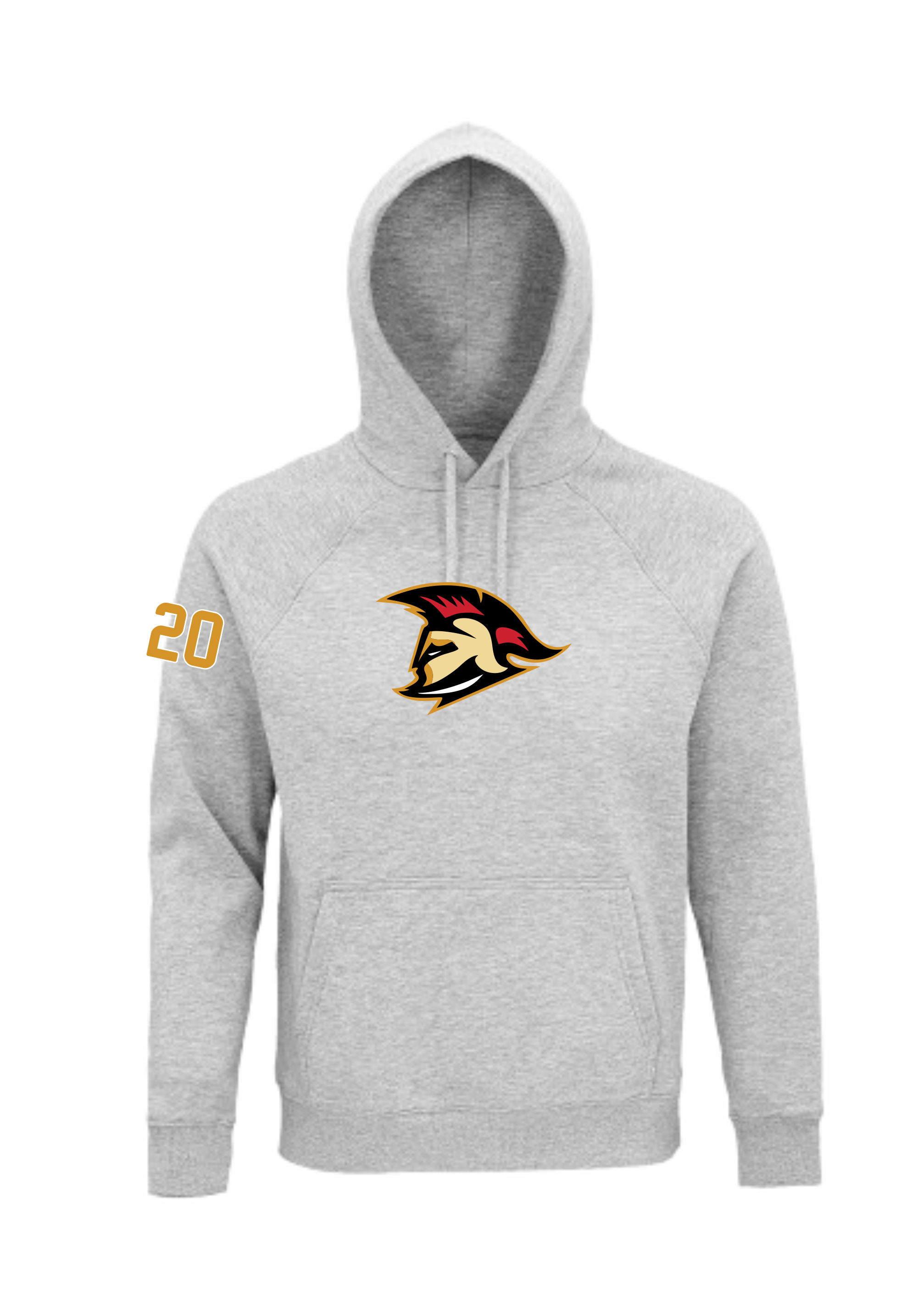 HK Sparta hoodie pelēks dizains #1