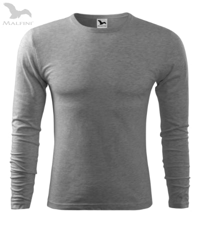 Vīriešu T-krekls ar garām piedurknēm Fit-T LS dark gray melange