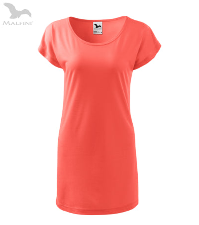 Sieviešu T-krekls/kleita Love 123 coral