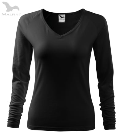 Sieviešu T-krekls ar garām piedurknēm Elegange 127 black