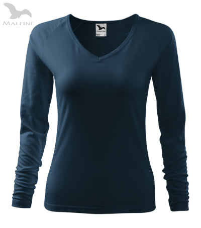 Sieviešu T-krekls ar garām piedurknēm Elegange 127 navy blue
