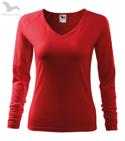 Sieviešu T-krekls ar garām piedurknēm Elegange 127 red