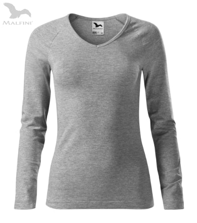 Sieviešu T-krekls ar garām piedurknēm Elegange 127 dark gray melange