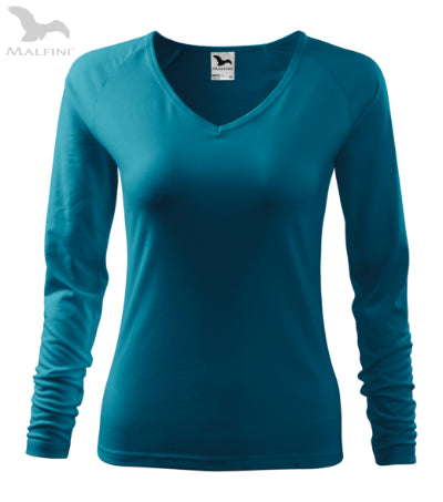 Sieviešu T-krekls ar garām piedurknēm Elegange 127 turquoise