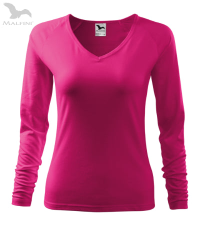 Sieviešu T-krekls ar garām piedurknēm Elegange 127 raspberry pink