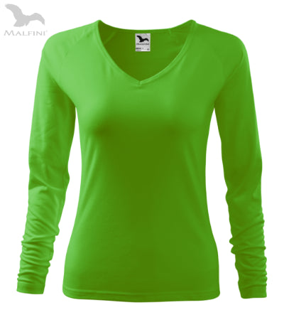Sieviešu T-krekls ar garām piedurknēm Elegange 127 apple green
