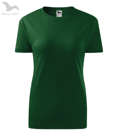Sieviešu t-krekls Classic New 133 bottle green