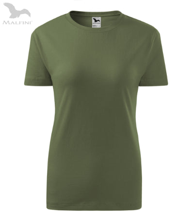 Sieviešu t-krekls Classic New 133 khaki