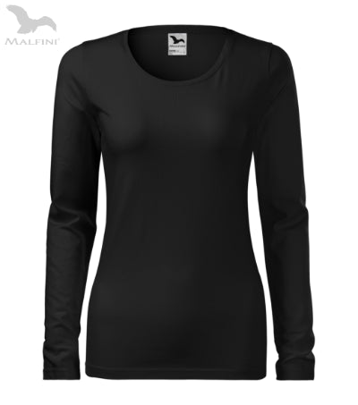 Sieviešu T-krekls ar garām piedurknēm Slim 139 black