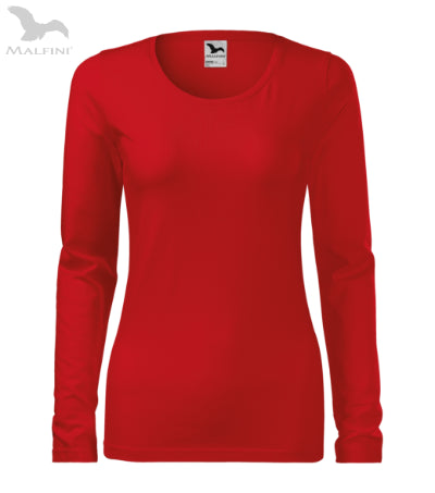 Sieviešu T-krekls ar garām piedurknēm Slim 139 red