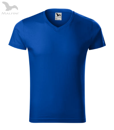 Vīriešu T-krekls Slim Fit V-neck 146 royal blue